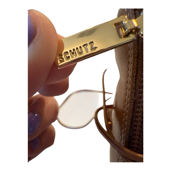 Schutz X Revolve CALLA Lace-Up Multi-Color Tassel Bamboo Brown Block Heel Size 8 - Picture 10 of 16